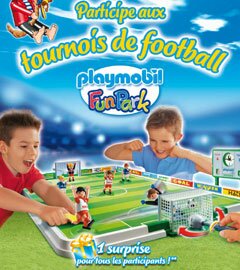 En juin, viens participer aux matchs de football du Playmobil FunPark !