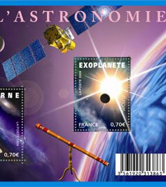 Emission du bloc de timbres L'Astronomie à la Cité de l'Espace